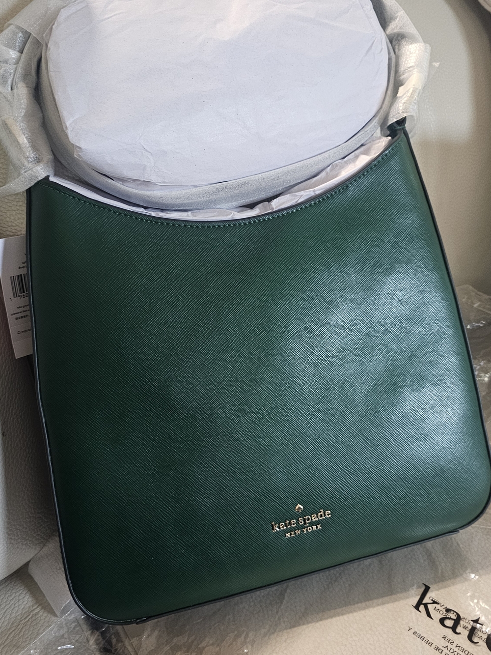 NWT kate spade Perry Green Saffrano Leather Shoulder Bag